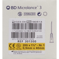 BD Microlance 3 Injektionskanülen 0.9mm x 40mm Gelb 100 Stück