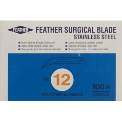 Feather Skalpellklingen Steril Nr 12 100 Stück