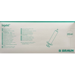 Braun Injektionsspritze 20ml Luer 2-teilig Exzentrisch 100 Stück