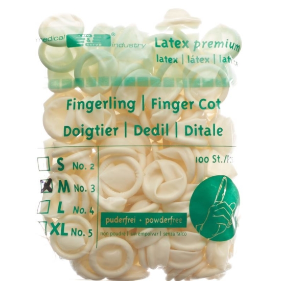 Gribi Fingerlinge Latex Grösse M Unsteril 100 Stück buy online