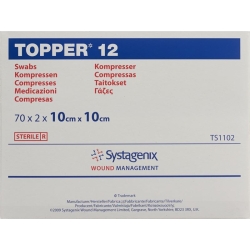 Topper 12 Einmal-Kompressen 10x10cm Steril 70 Beutel à 2 Stück