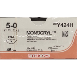 Monocryl 45cm Ungefaerbt 5-0 Fs-2 36 Stück