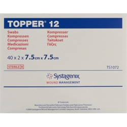 Topper 12 Einmal-Kompressen 7.5x7.5cm Steril 40 Beutel à 2 Stück