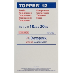 Topper 12 Einmal-Kompressen 10x20cm Steril 35 Beutel à 2 Stück