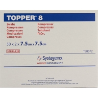 Topper 8 Einmal-Kompressen 7.5x7.5cm Steril 50 Beutel à 2 Stück