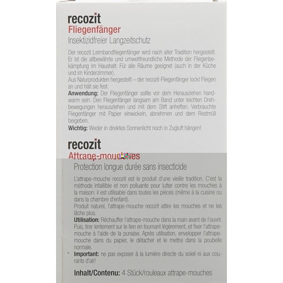 Recozit Fliegenfänger Leimband 4 Stück buy online