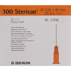 Sterican Nadel Dent 25g 0.5x40mm Orange 100 Stück