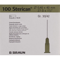 Sterican Nadel Dent 27g 0.4x40mm Grau 100 Stück
