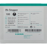 Braun Instopfen Luer Lock Gelb 100 Stück