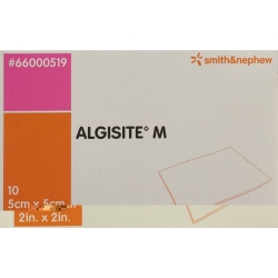 Algisite M Alginat Kompressen 5x5cm 10 Stück