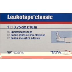 Leukotape Classic unelastische Klebebinde 10m x 3.75cm Weiss
