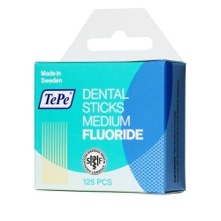 TePe Zahnhölzer mit Fluorid aus Lindenholz Medium 125 Stück