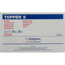 Topper 8 Einmal-Kompressen 5x5cm Steril 25 Beutel à 5 Stück