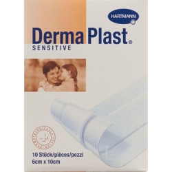 Dermaplast Sensitive Quick Bandage White 6x10cm 10 Pieces