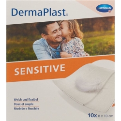 Dermaplast Sensitive Quick Bandage White 8x10cm 10 Pieces