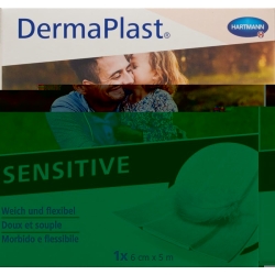 Dermaplast Sensitive Quick Bandage White 6cmx5m Roll