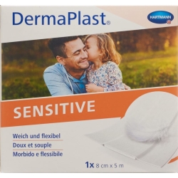 Dermaplast Sensitive Quick Bandage White 8cmx5m Roll