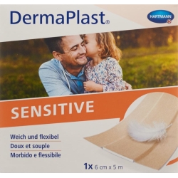 Dermaplast Sensitive Quick Bandage Skin-Coloured 6cmx5m Roll