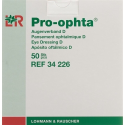 Pro-Ophta Augenverband D Lichtdicht Beige 50 Stück