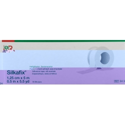 Silkafix Heftpflast 1.25x5m Weiss Rolle 18 Stück