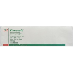 Vliwasoft Nw Kompresse 12 5x5cm 6-fach Beutel 100 Stück