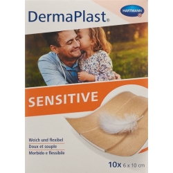 Dermaplast Sensitive 6cmx10cm 10 Pflaster