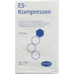 Hartmann Es Kompressen 12-fach 10x10cm Beutel 100 Stück