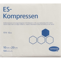Hartmann Es Kompressen 12-fach 10x20cm Beutel 100 Stück
