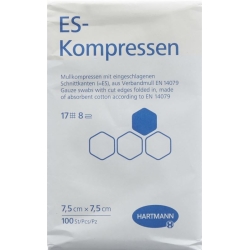 Hartmann Es Kompressen 8-fach 7.5x7.5cm 100 Stück