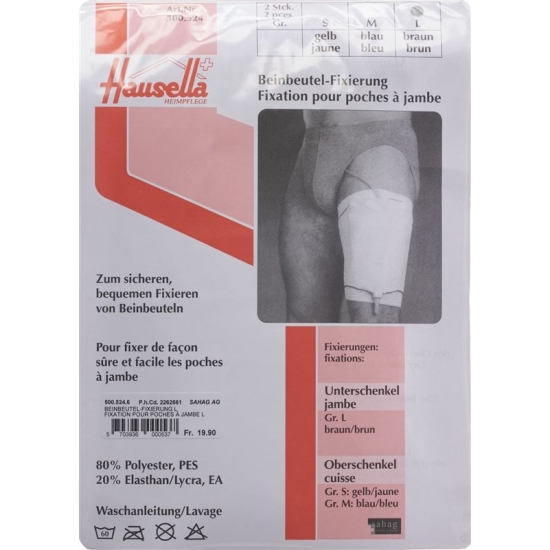 Hausella Beinbeutel-Fixierung Oberschenkel 2 Stück Grösse L buy online