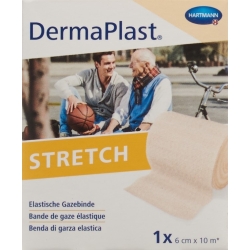 Dermaplast Elastic Gauze Bandage Skin-Coloured 6cmx10m