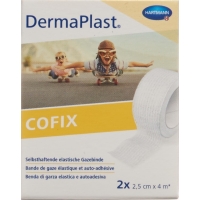Dermaplast Cofix Gauze Bandage 2.5cmx4m White 2 Pieces