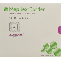 Mepilex Border Schaumverband 10x10cm Silik 5 Stück
