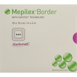 Mepilex Border Schaumverband 10x10cm Silik 5 Stück