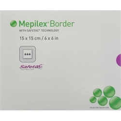 Mepilex Border Schaumverband 15x15cm Silik 5 Stück
