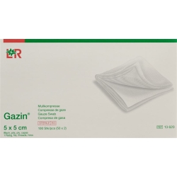 Gazin Mullkompresse 5x5cm 8-fach Steril 50x 2 Stück