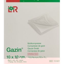 Gazin Mullkompresse 10x10cm 8-fach Steril 50x 2 Stück