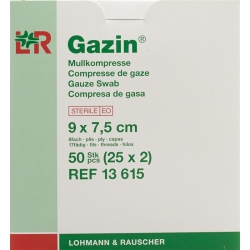 Flawa Gazin Set Mullkompressen 7.5x9cm 8-fach Steril 25x 2 Stück