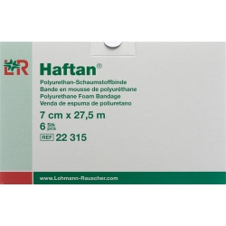 Haftan Polyurethan-Schaumstoffbinden 27.5mx7cm Rolle 6 Stück
