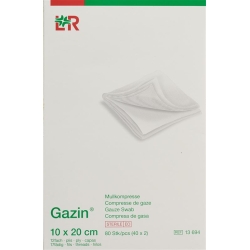 Flawa Gazin Set Mullkompressen 20x10cm 12-fach 40x 2 Stück