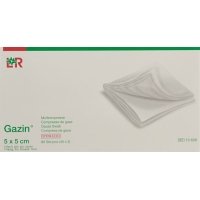 Gazin Mullkompresse 5x5cm 12-fach Steril 40x 2 Stück