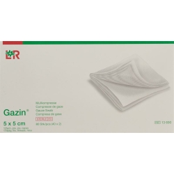Gazin Mullkompresse 5x5cm 12-fach Steril 40x 2 Stück