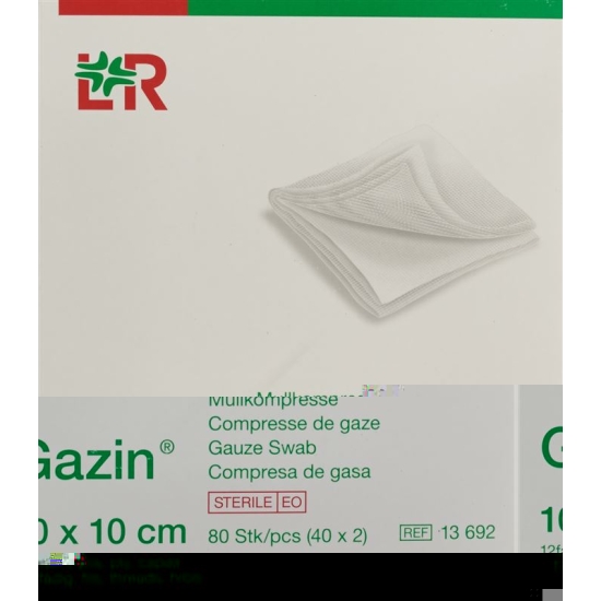 Gazin Mullkompresse 10x10cm 12-fach Steril 40x 2 Stück buy online