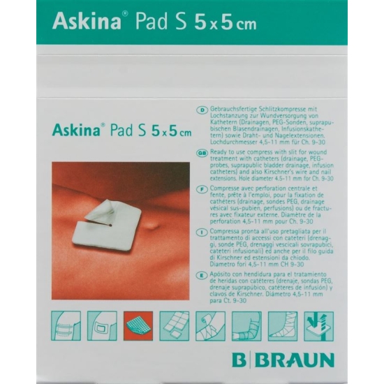 Askina Pad S Schlitzkompresse 5cmx5cm 30 Stück buy online
