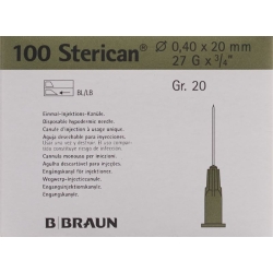 Sterican Nadel 27g 0.40x20mm Grau Luer 100 Stück