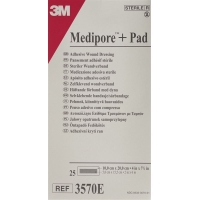 3M Medipore + Pad 10x20cm / Wundkissen 5x15.5cm 25 Stück