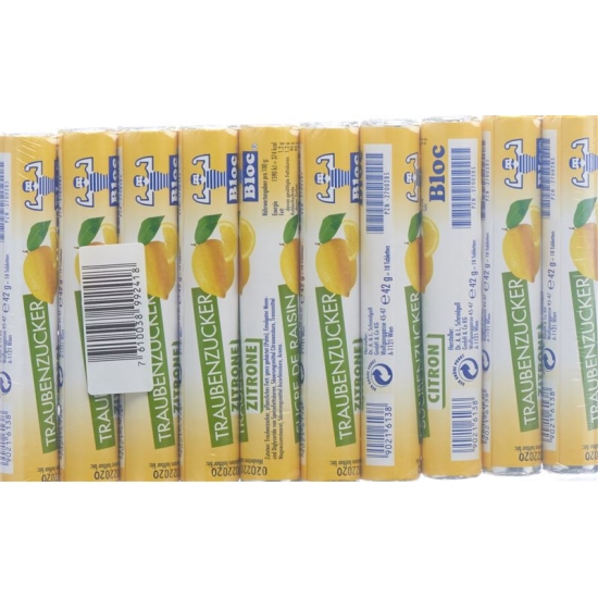 Bloc Traubenzucker Zitrone 10 Rolle 42g buy online