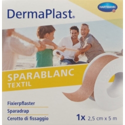 Dermaplast Sparablanc textile 2.5cmx5m skin color