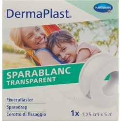 Dermaplast Sparablanc Transparent 1.25cmx5m White