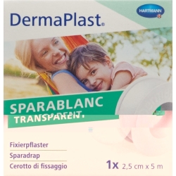 Dermaplast Sparablanc Transparent 2.5cmx5m White